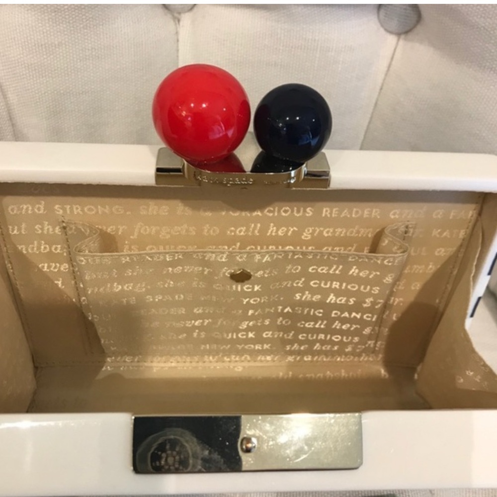 Kate Spade Striped Clutch with Red and Blue Accents - Picture 3 of 5